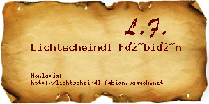 Lichtscheindl Fábián névjegykártya
